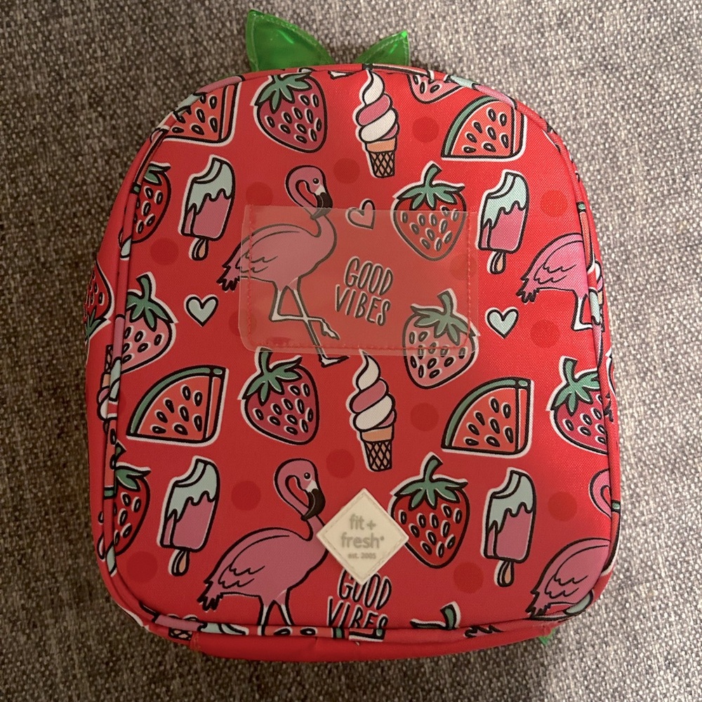 Girls’ Good Vibes Strawberry Flamingo Lunchbox